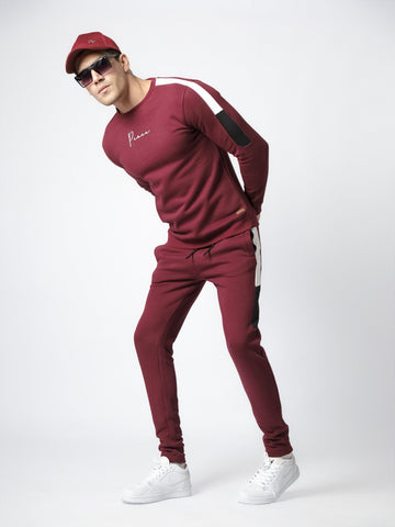 Maroon Panel Tracksuit
