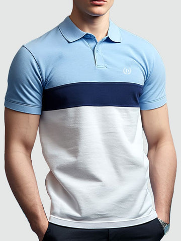 Sky Blue Color Panel Polo