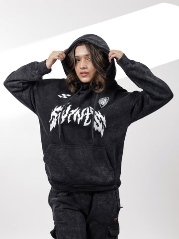Acid Wash Graphic Hoodie