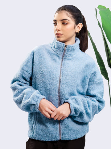 Sky Blue Sherpa Jacket