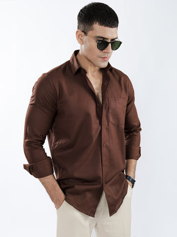 Brown Button Down Shirt