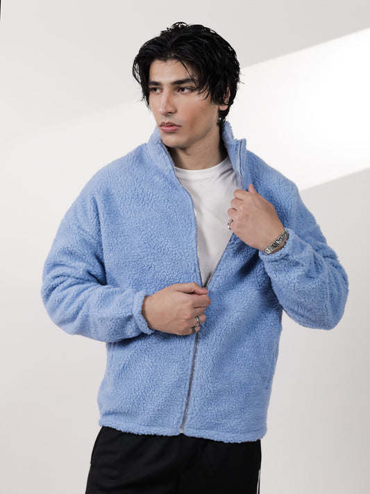 Sky Blue Sherpa Jacket