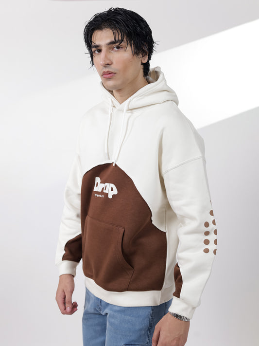 Brown & beige Hoodie