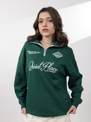 Green Quarter Zipper