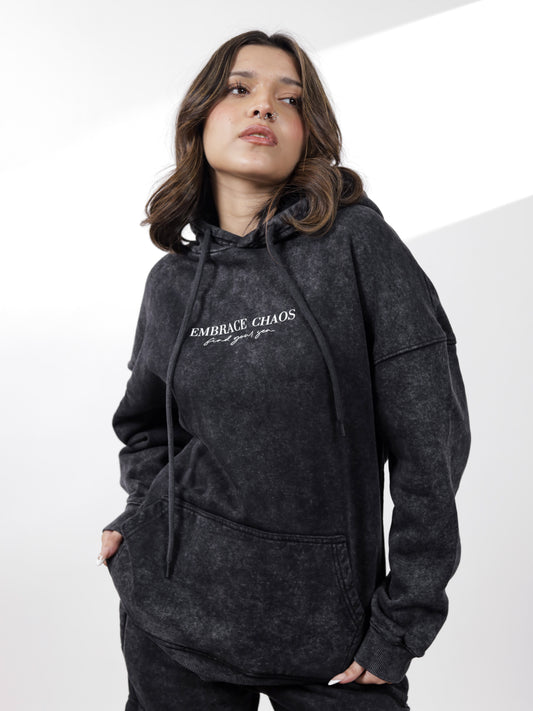 Acid Wash Graphic Hoodie