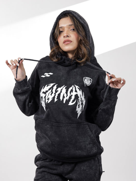 Acid Wash Graphic Hoodie