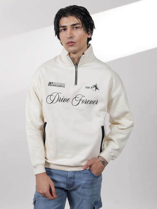 Off White Quarter Zipper