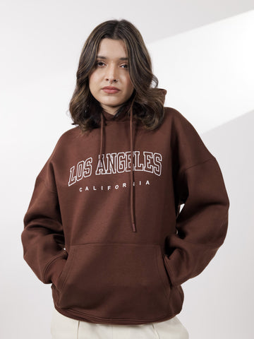 Brown Graphic Hoodie