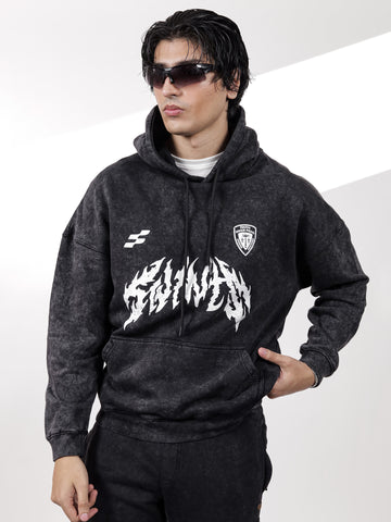 Acid Wash Graphic Hoodie