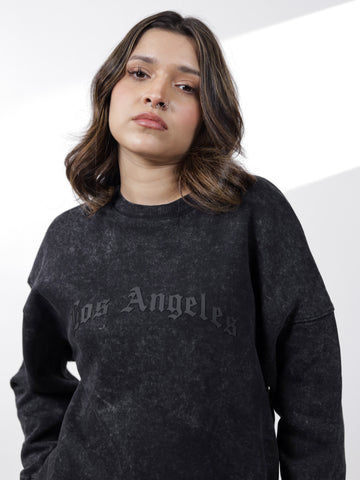 Acid Wash Graphic Sweatshirt