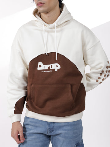 Brown & beige Hoodie