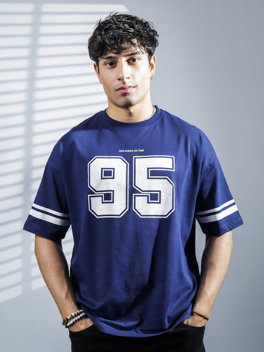 navy oversize t shirt for men