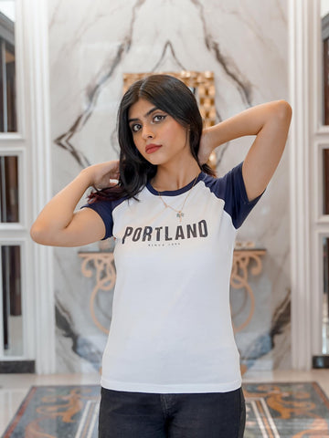 Navy Raglan Graphic Tee