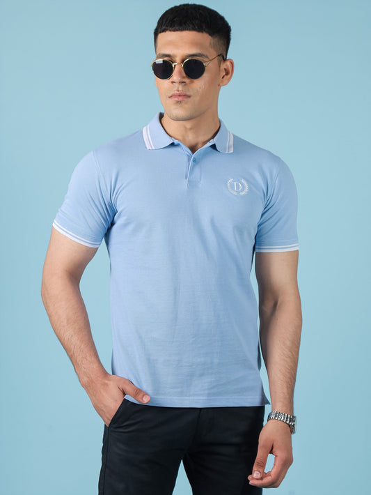 Solid Sky Blue Polo