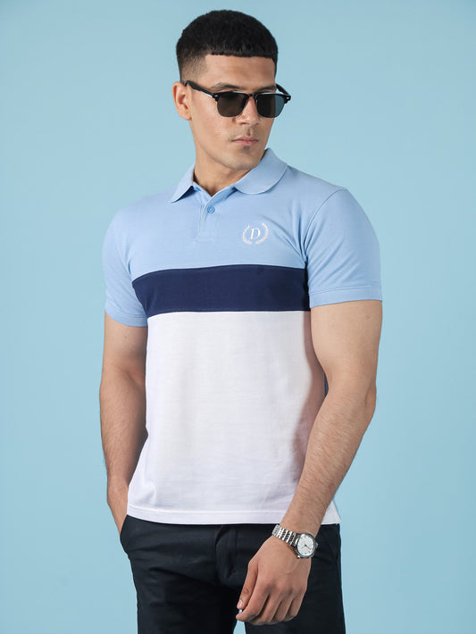 Sky Blue Color Panel Polo
