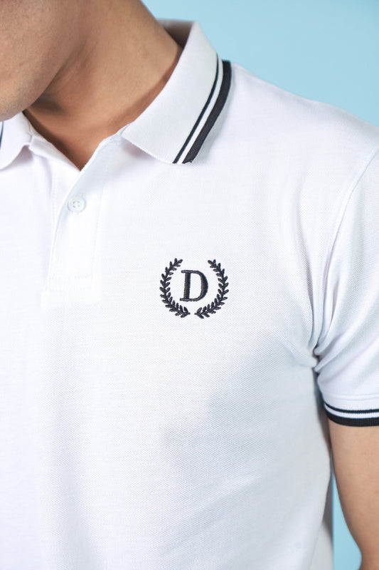 Solid White Polo