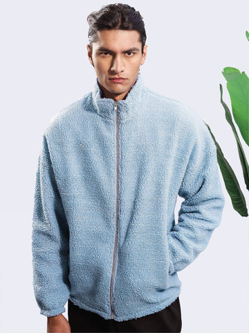 Sky Blue Sherpa Jacket