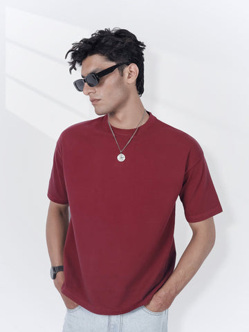 Maroon Oversized Tee