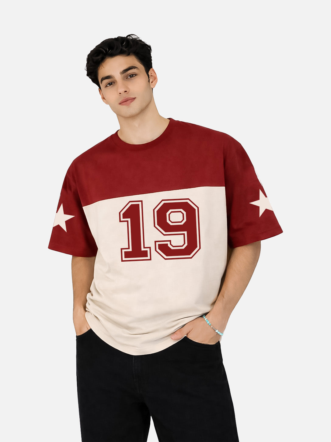 Maroon Digit Graphic Tee