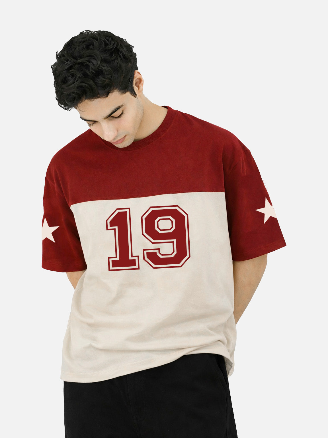 Maroon Digit Graphic Tee