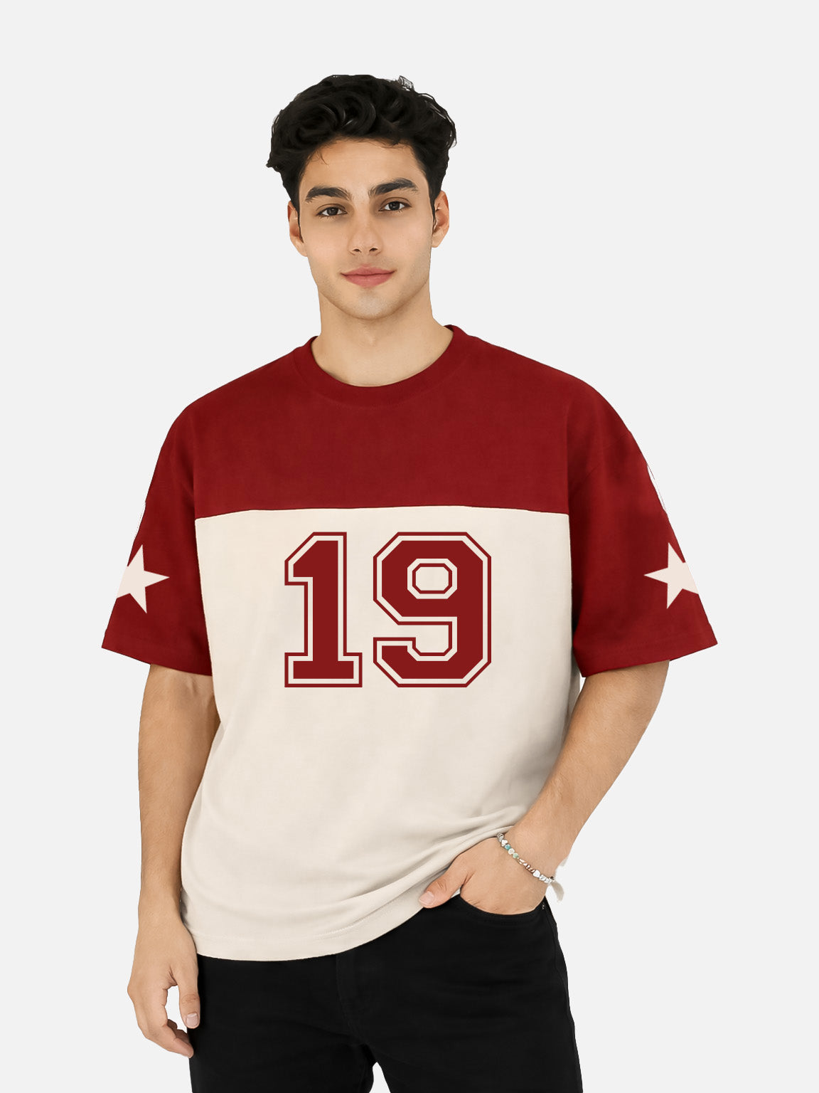 Maroon Digit Graphic Tee