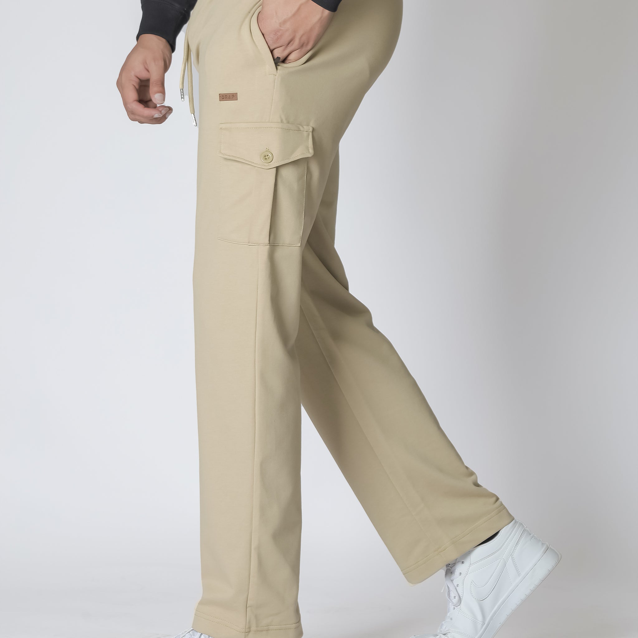 Beige Relax Fit Cargo