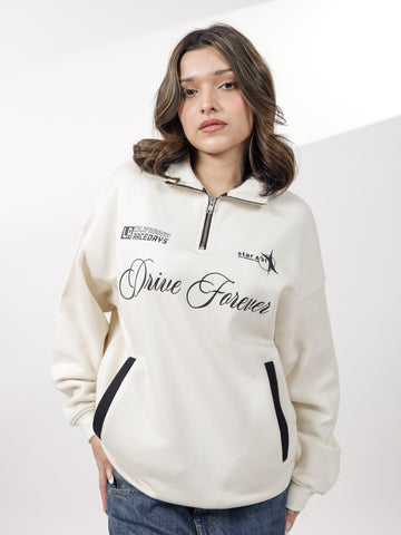 Off White Quarter Zipper