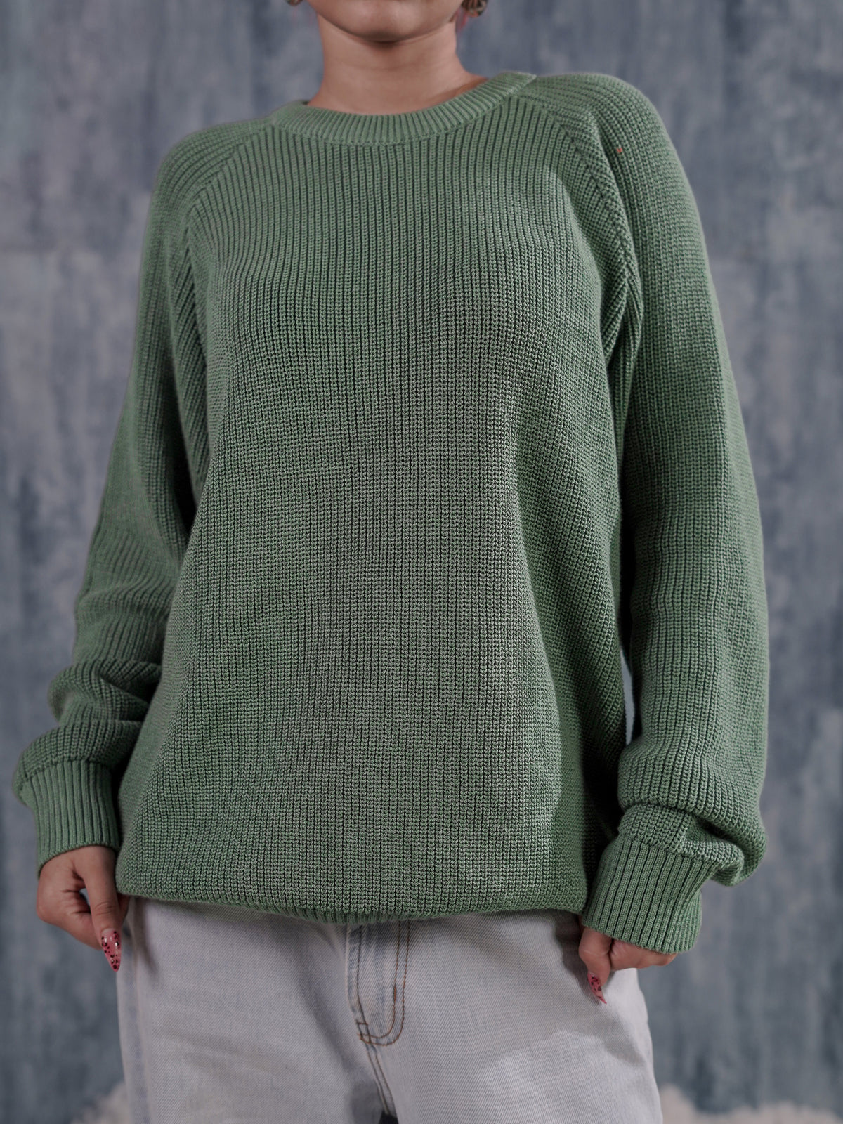 Matcha Green Knitted Sweater