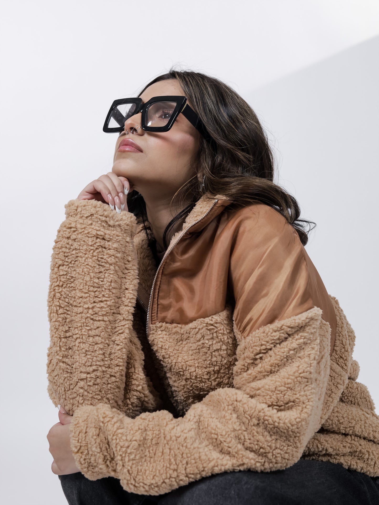Beige Sherpa Jacket