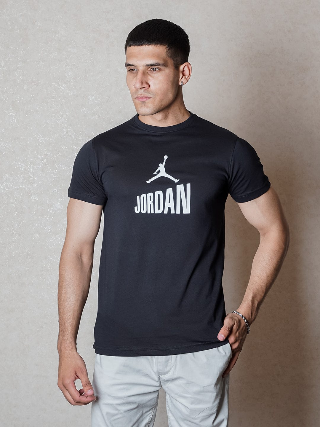 black printed t-shirt for men