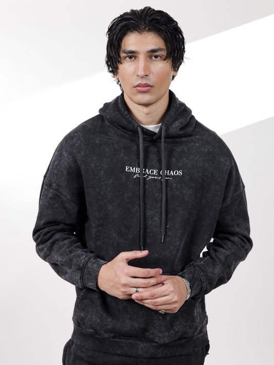 Acid Wash Graphic Hoodie