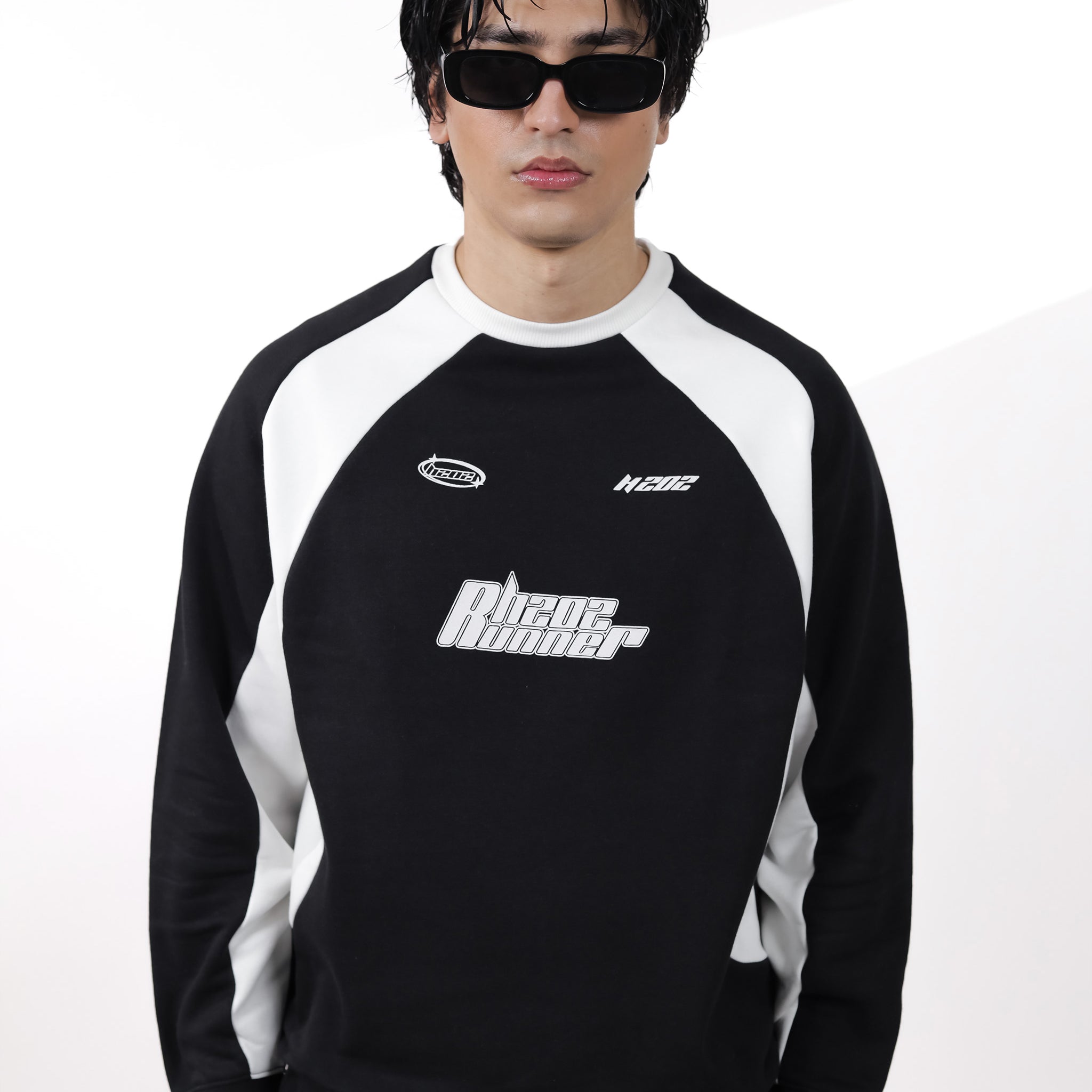 Black & White Racer Sweatshirt