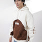 Brown & beige Hoodie