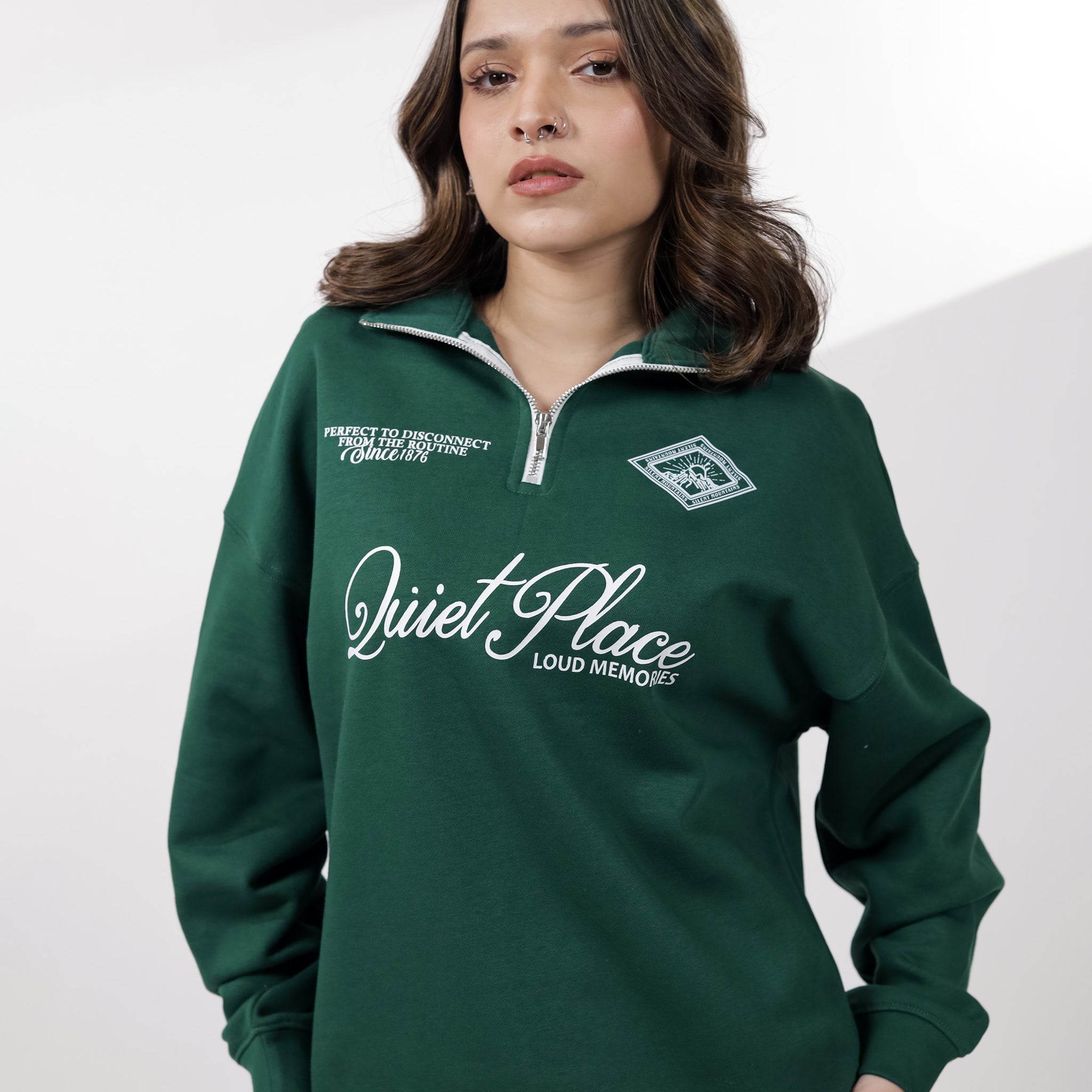 Green Quarter Zipper