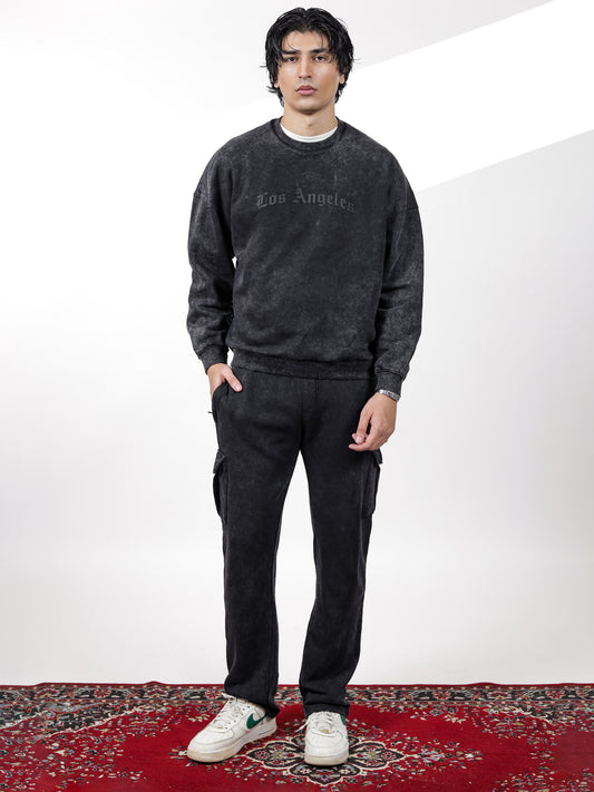 Acid Wash Graphic Sweatshirt