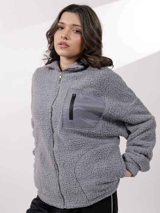 Grey Sherpa Jacket