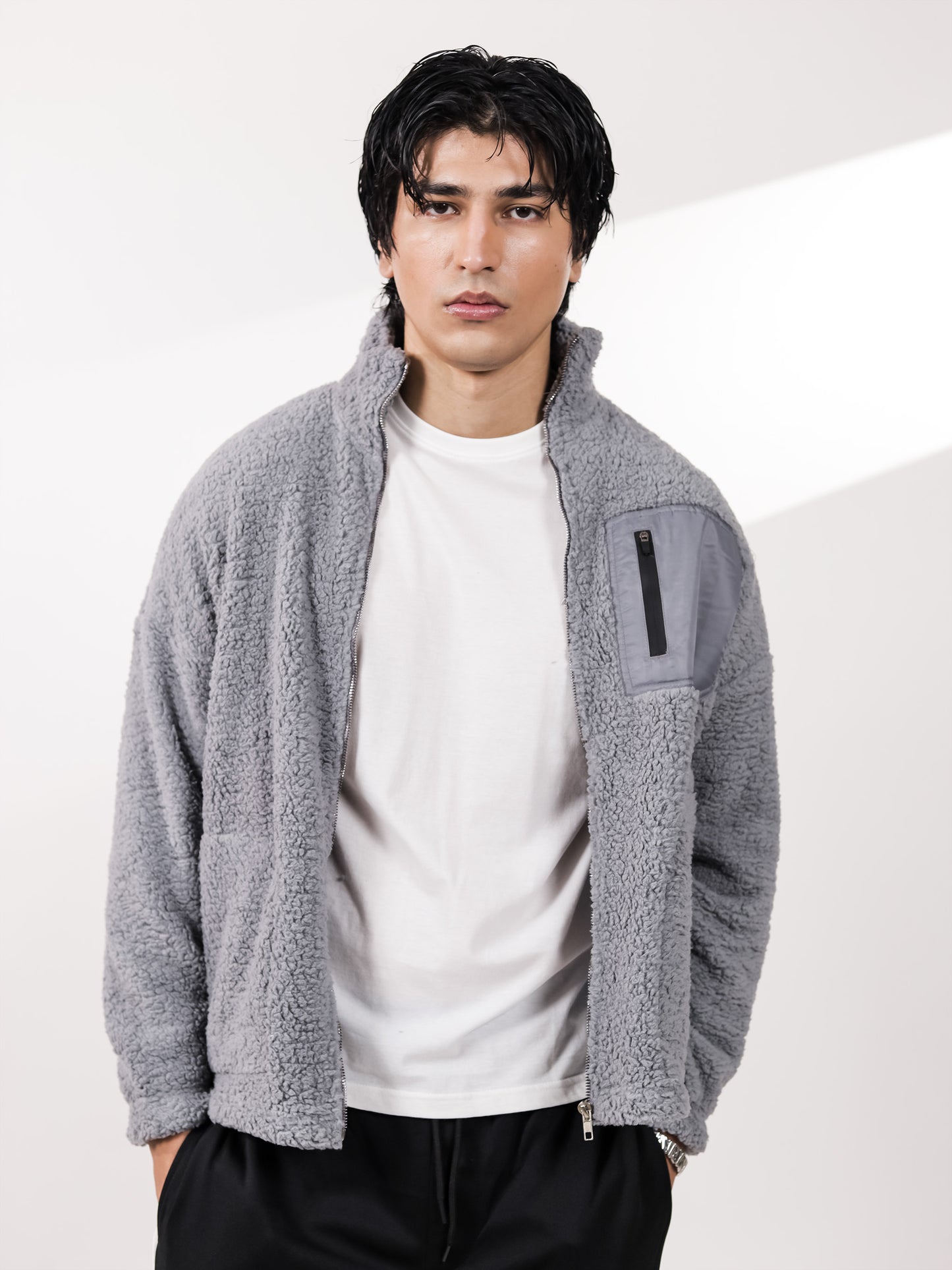 Grey Sherpa Jacket