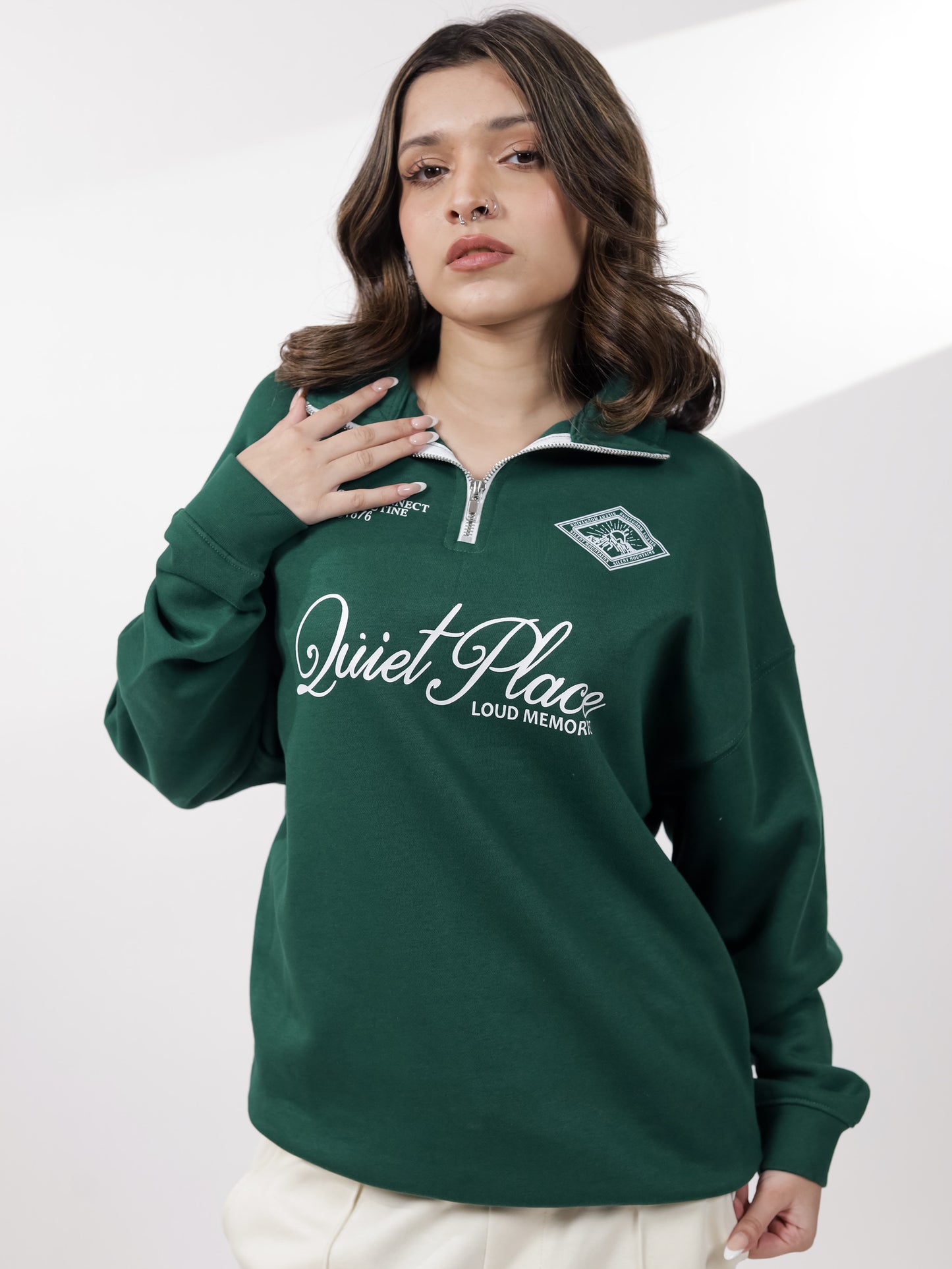 Green Quarter Zipper