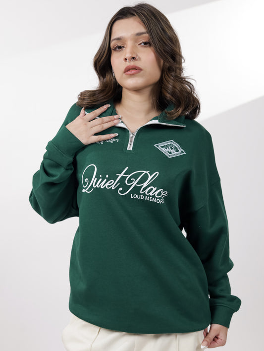 Green Quarter Zipper