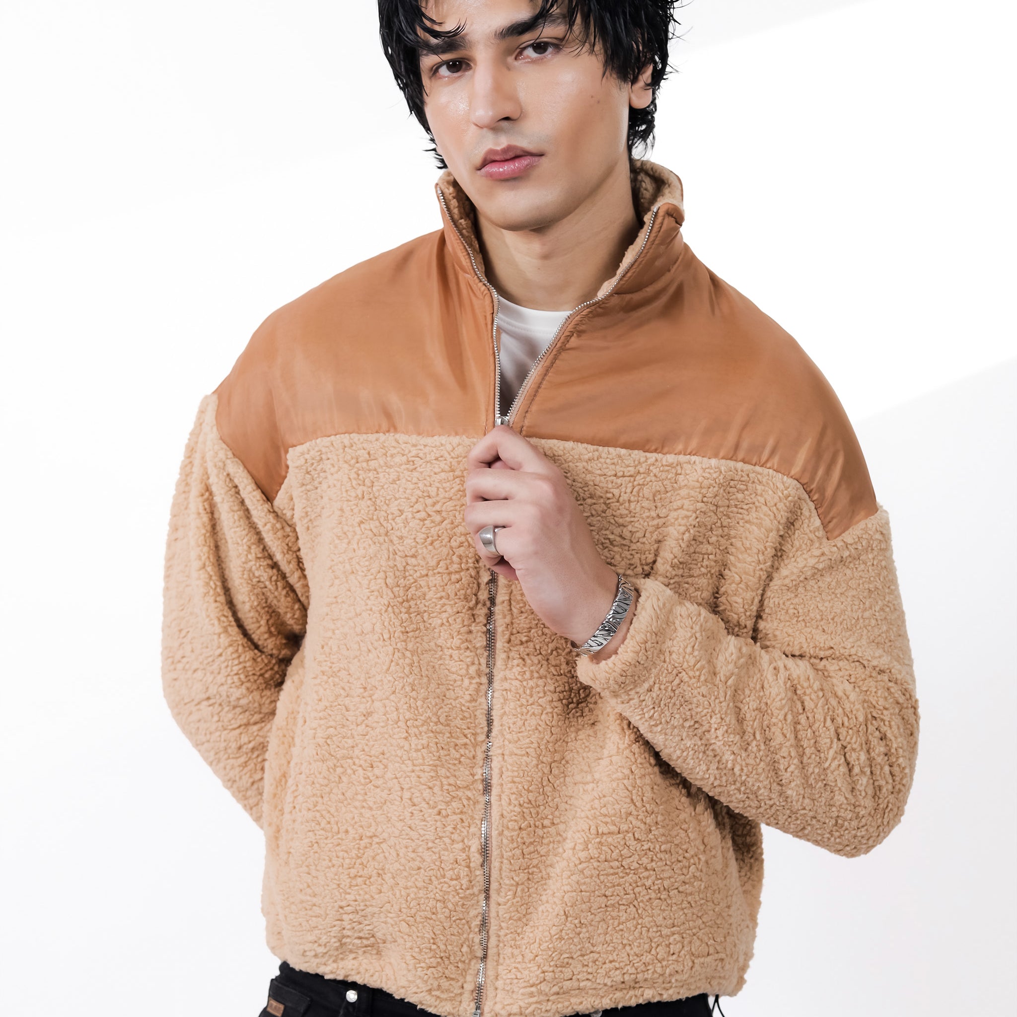 Beige Sherpa Jacket