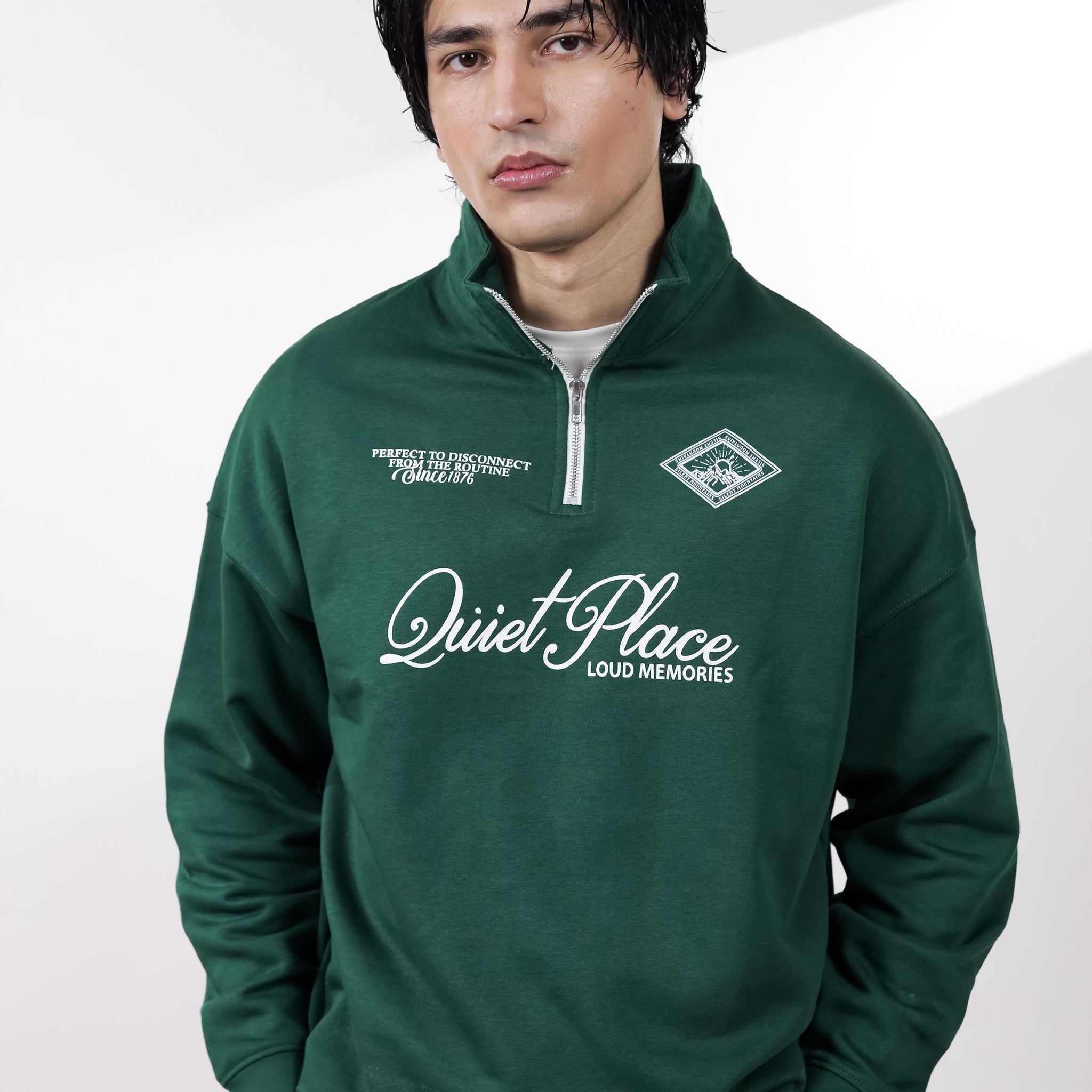 Green Quarter Zipper