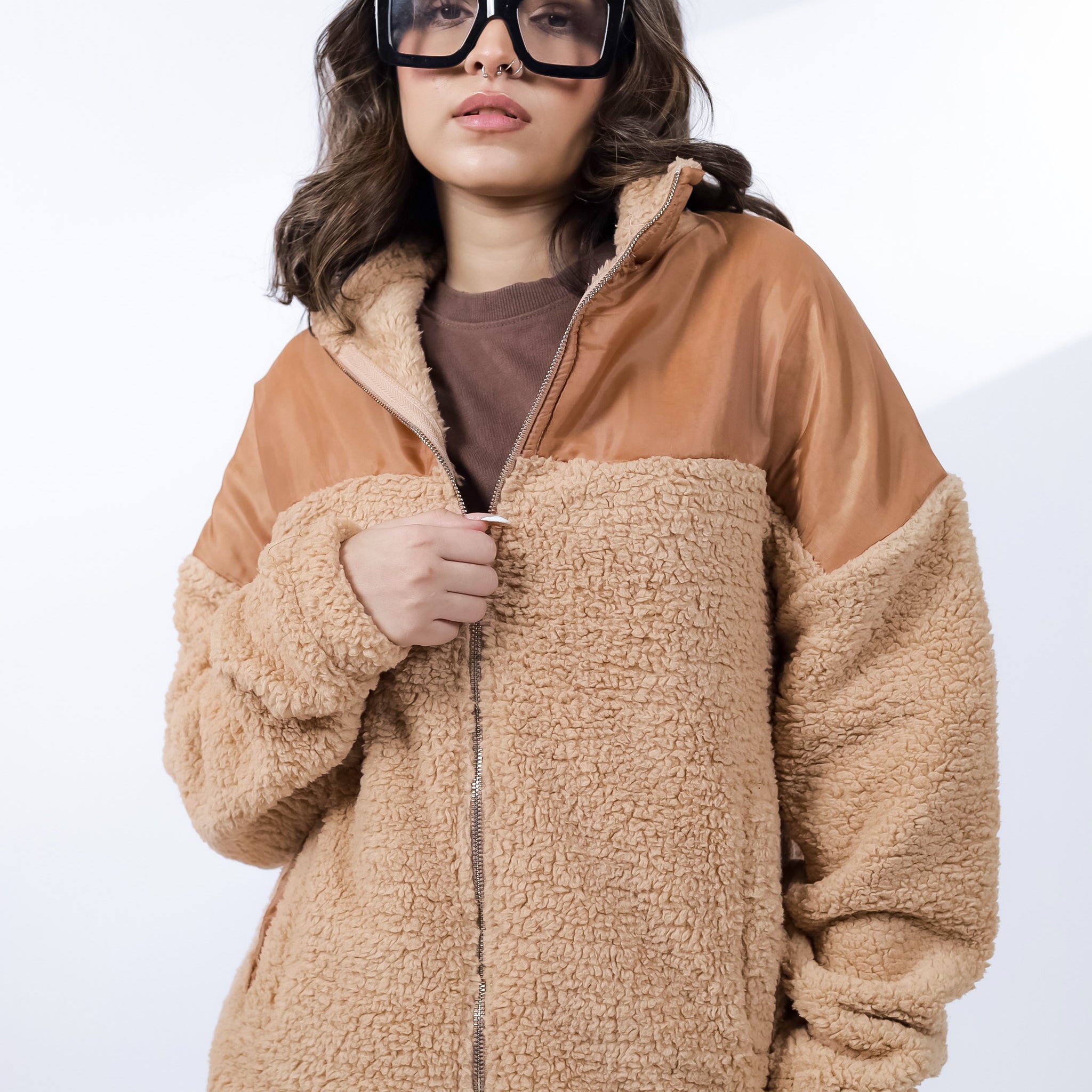 Beige Sherpa Jacket