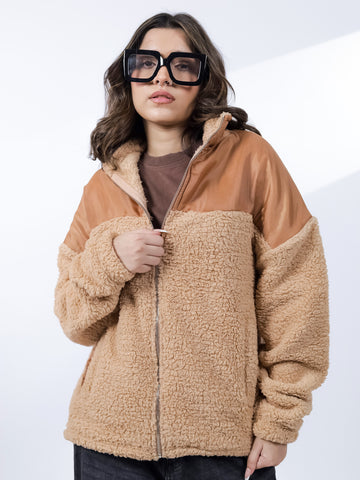 Beige Sherpa Jacket