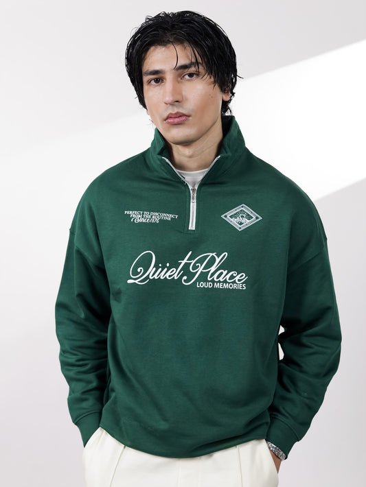 Green Quarter Zipper CO-Ord Set