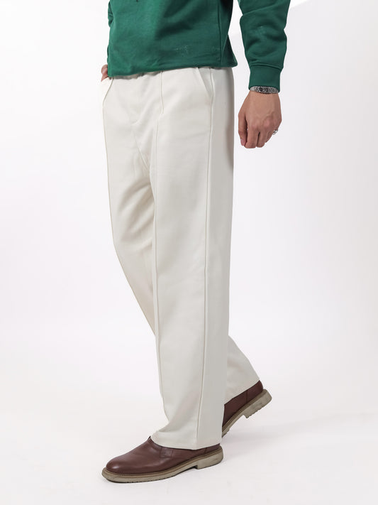 Off White Pleated Trouser