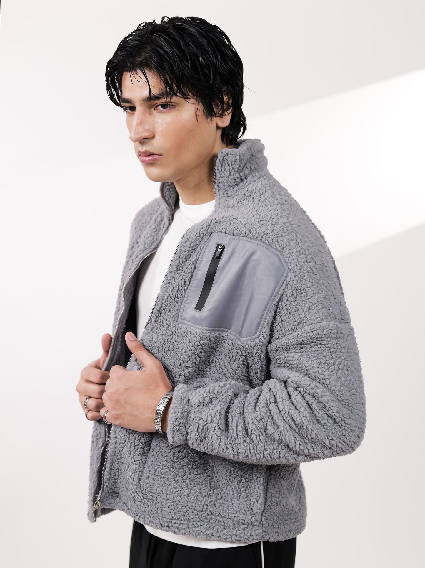 Grey Sherpa Jacket