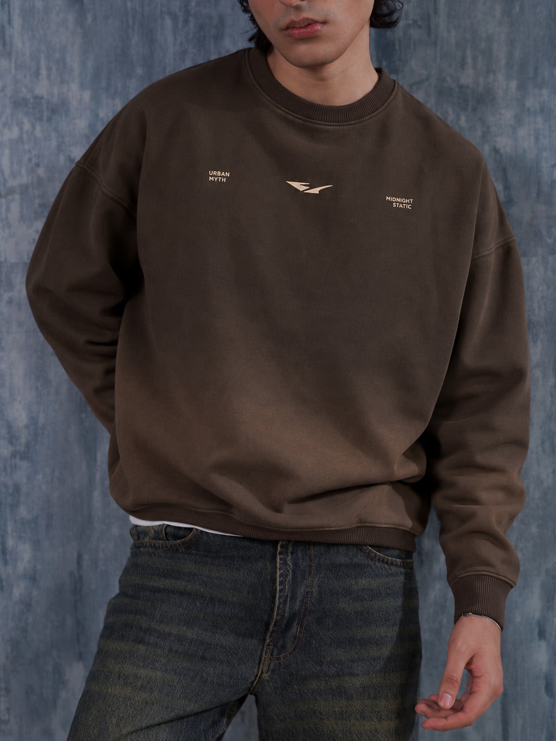 Brown Spray Wash Sweatshirt