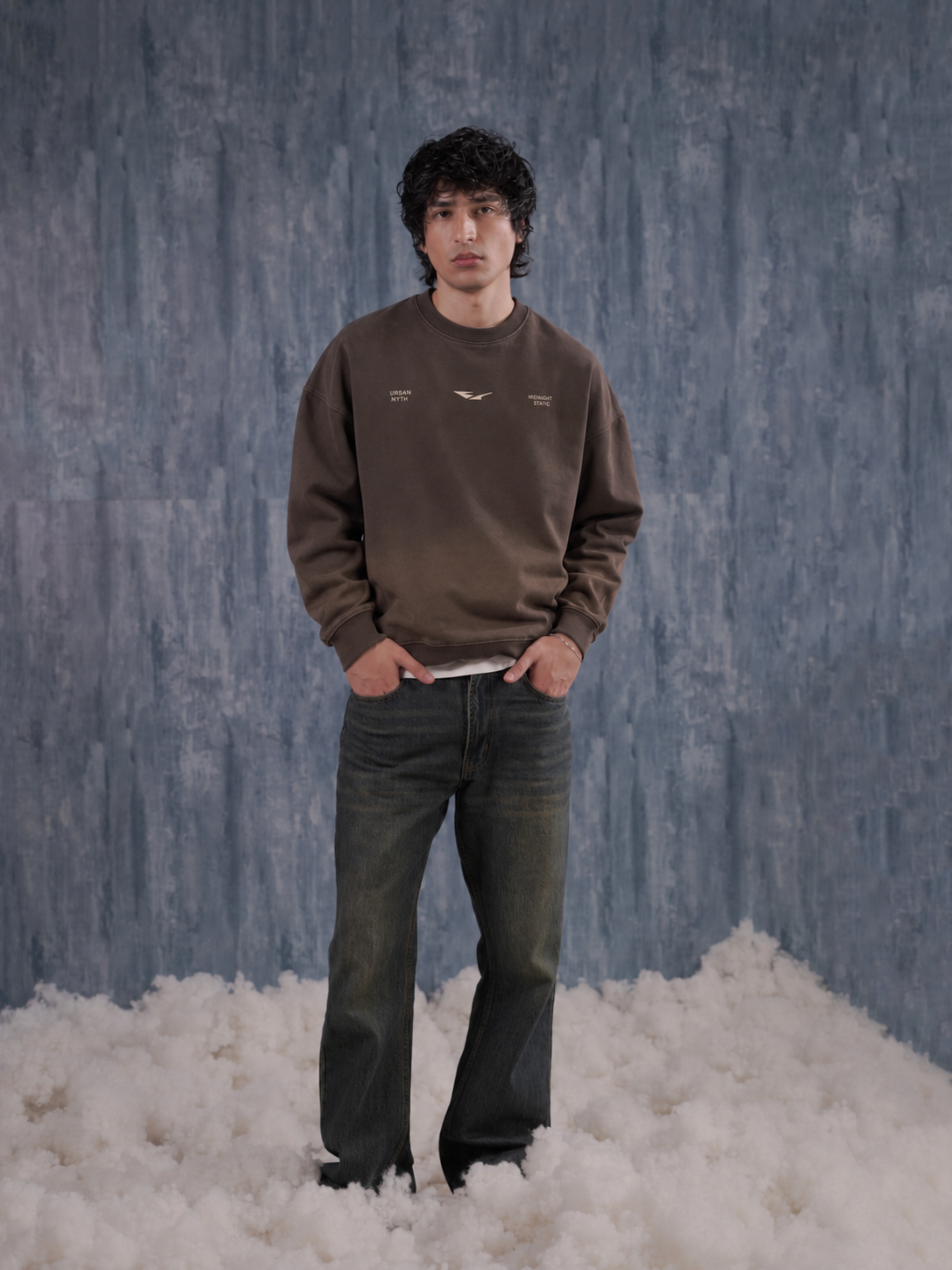 Brown Spray Wash Sweatshirt