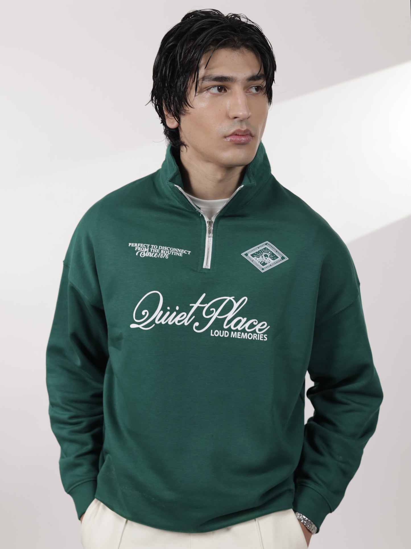 Green Quarter Zipper