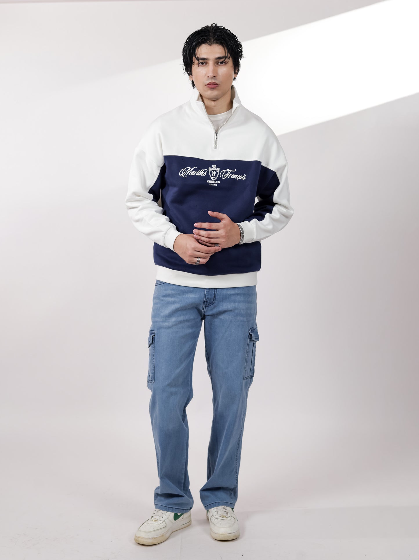 Blue Quarter Zipper